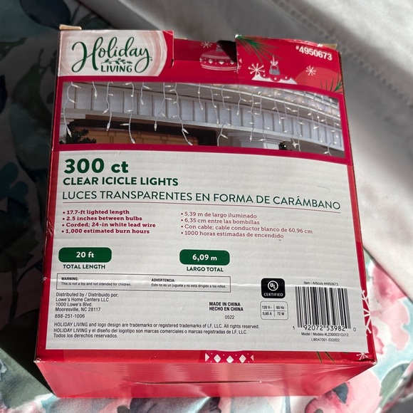 Holiday Living Clear Icicle Lights 30 Count - Picture 2 of 5